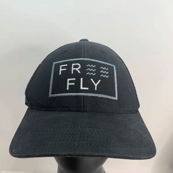 Free Fly Other - Free Fly Black Adjustable Snapback Trucker Hat‎